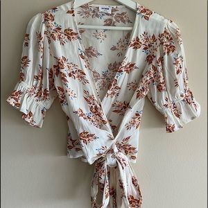 Floral Wrap Crop Top